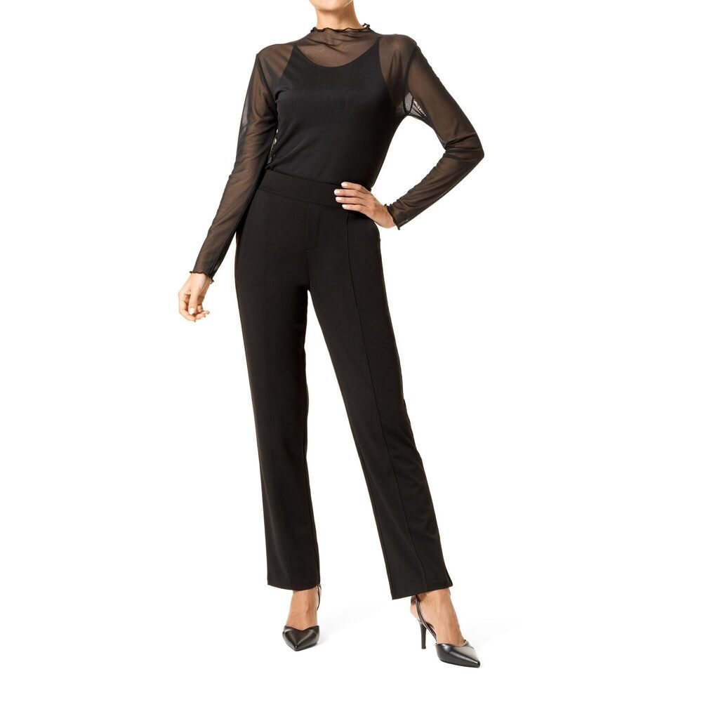 HUE Women's Pull on Ponte Trouser Leggings Black Small